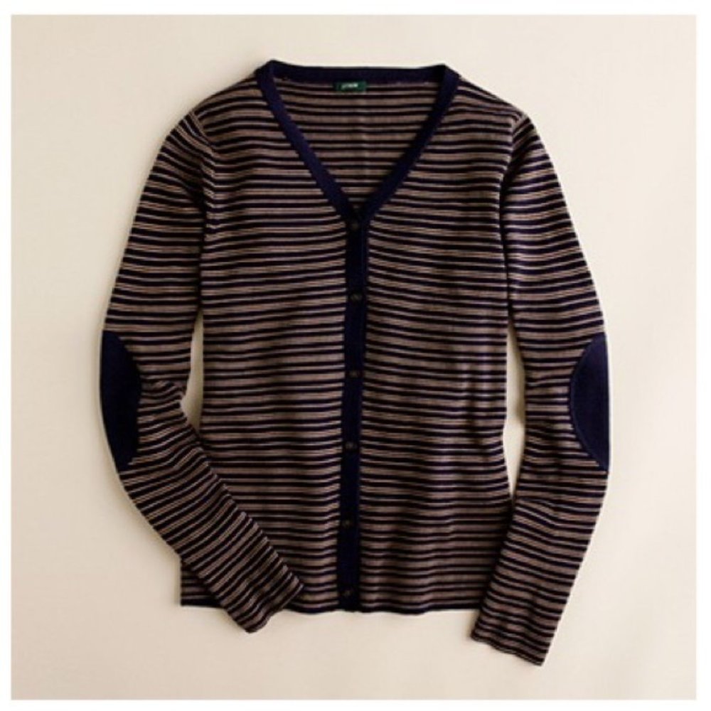 J.Crew Microstripe Cardigan